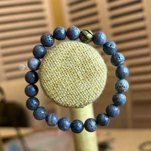 8mm blue coral w/ lotus 🪷